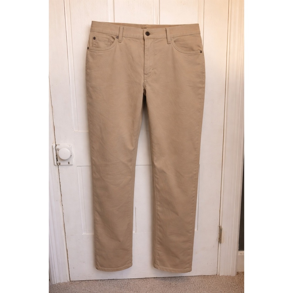 BANANA REPUBLIC Traveler Pants Mens 34x30 Khaki Stretch Slim Comfort Dress Casua